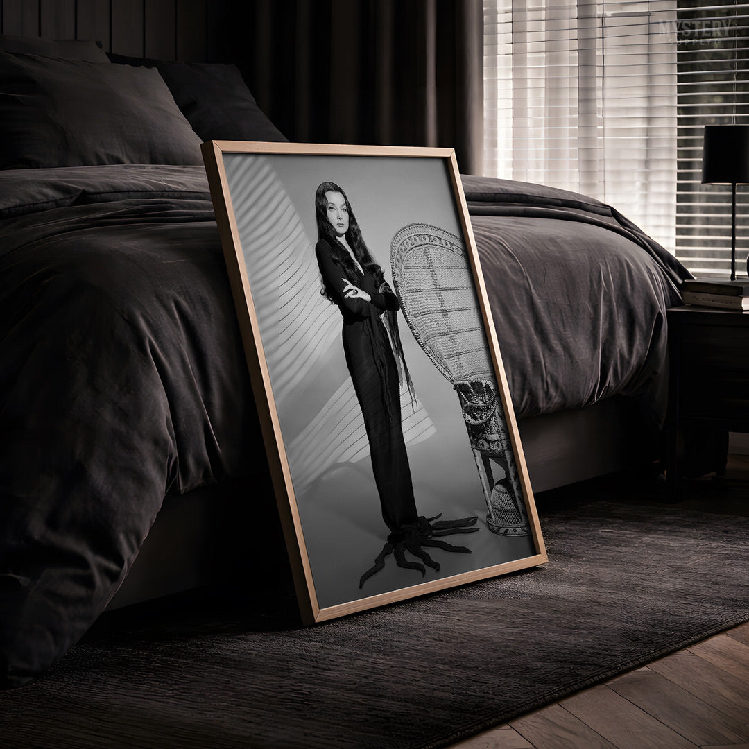 Morticia Addams Standing Pose Witch Photo