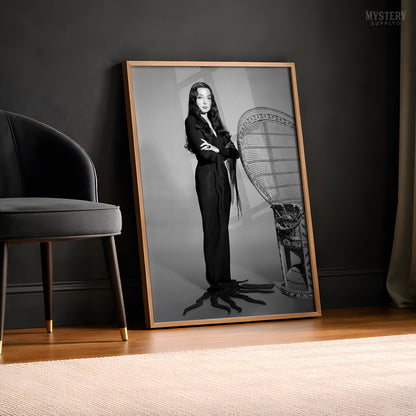 Morticia Addams Standing Pose Witch Photo