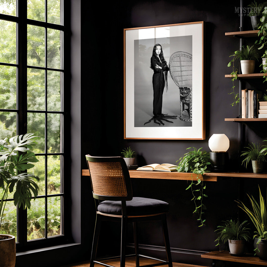 Morticia Addams Standing Pose Witch Photo