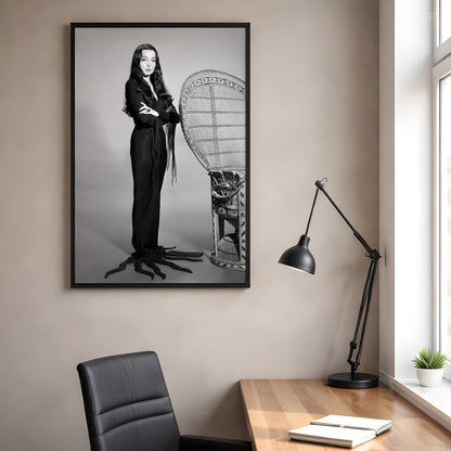 Morticia Addams Standing Pose Witch Photo
