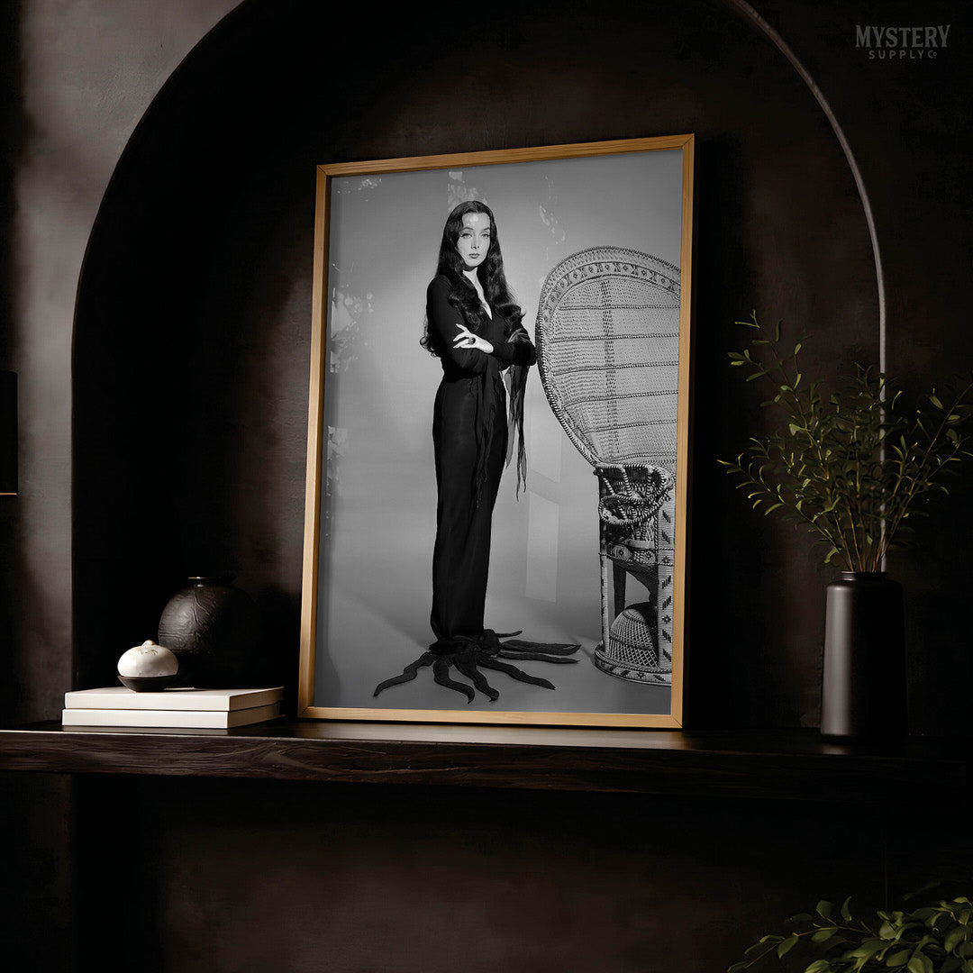 Morticia Addams Standing Pose Witch Photo