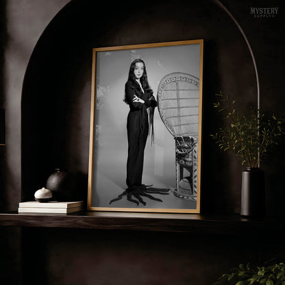 Morticia Addams Standing Pose Witch Photo