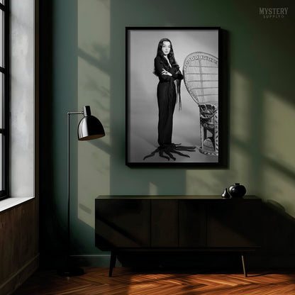 Morticia Addams Standing Pose Witch Photo