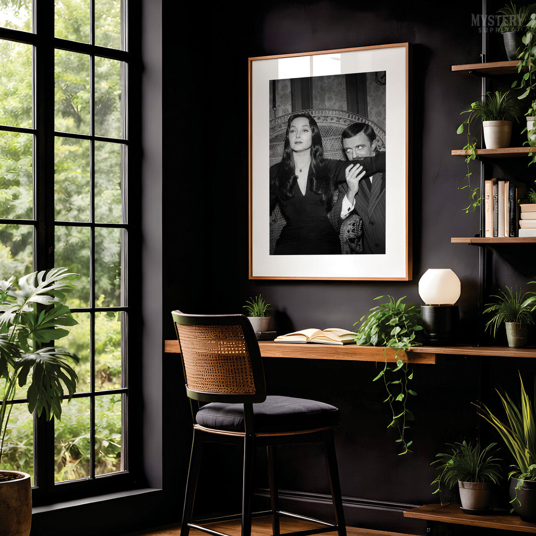 Morticia and Gomez 1960s Addams Family Photo
