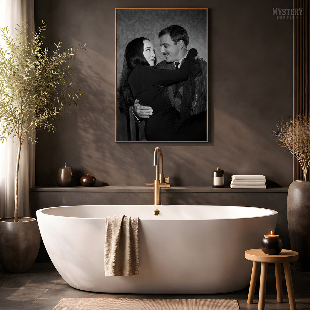 Gomez Holding Morticia 1960s Addams Family Photo