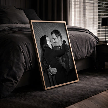 Gomez Holding Morticia 1960s Addams Family Photo