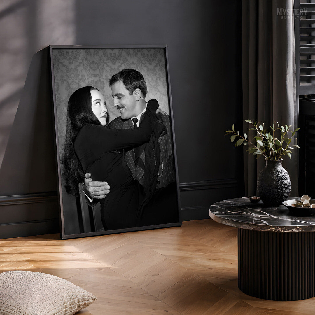 Gomez Holding Morticia 1960s Addams Family Photo