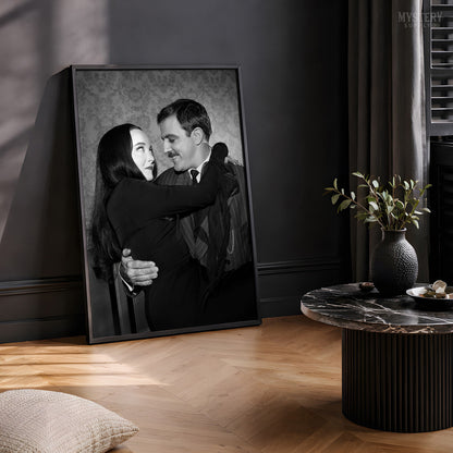 Gomez Holding Morticia 1960s Addams Family Photo