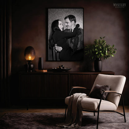 Gomez Holding Morticia 1960s Addams Family Photo