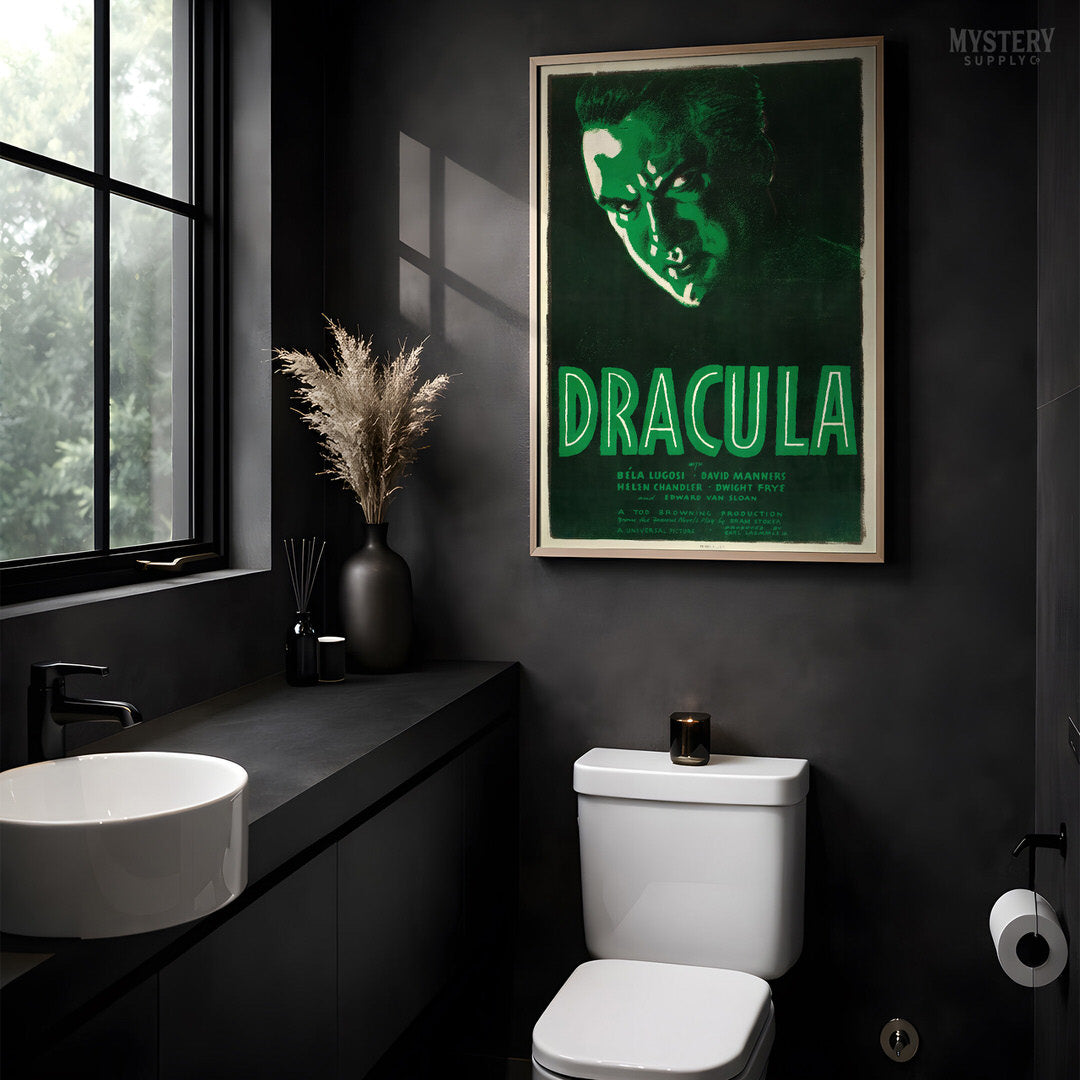 Dracula 1938 Vintage Horror Movie Poster wall decor art print from Mystery Supply Co.