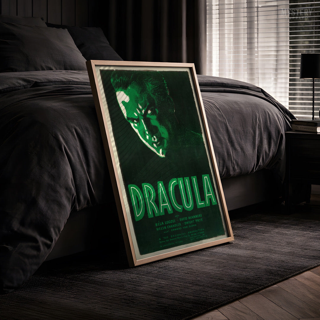 Dracula 1938 Vintage Horror Movie Poster wall decor art print from Mystery Supply Co.