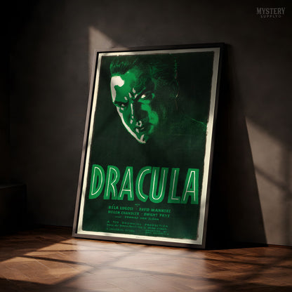 Dracula 1938 Vintage Horror Movie Poster wall decor art print from Mystery Supply Co.