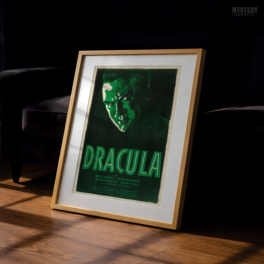 Dracula 1938 Vintage Horror Movie Poster wall decor art print from Mystery Supply Co.