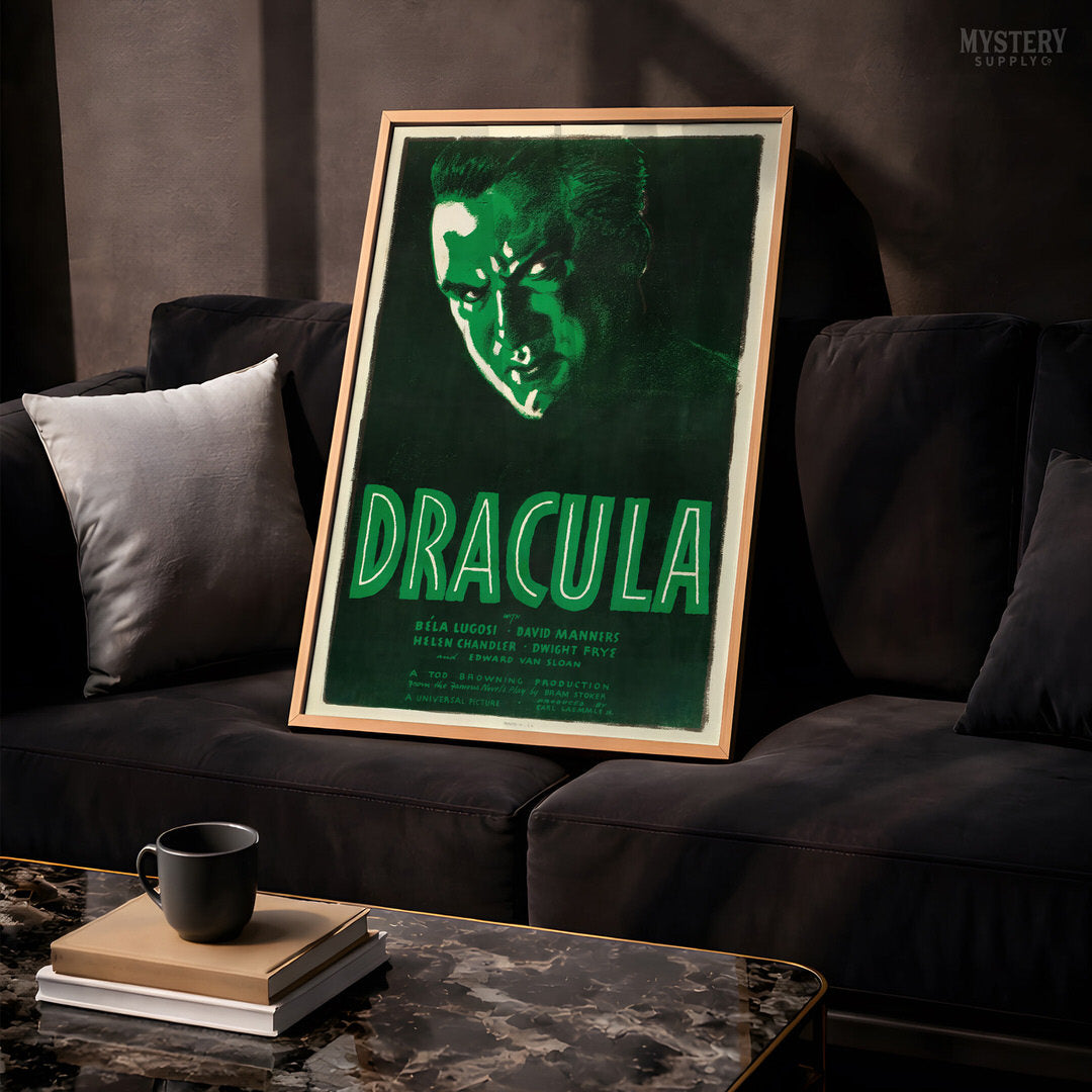 Dracula 1938 Vintage Horror Movie Poster wall decor art print from Mystery Supply Co.