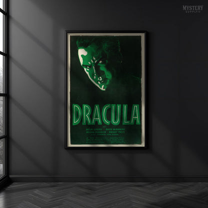 Dracula 1938 Vintage Horror Movie Poster wall decor art print from Mystery Supply Co.