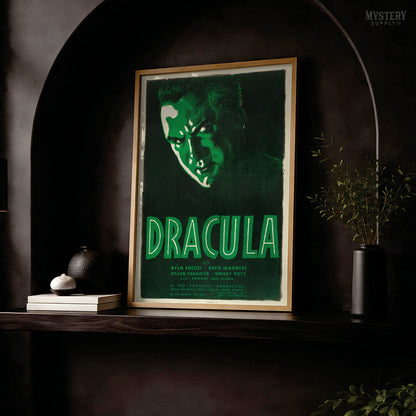 Dracula 1938 Vintage Horror Movie Poster wall decor art print from Mystery Supply Co.
