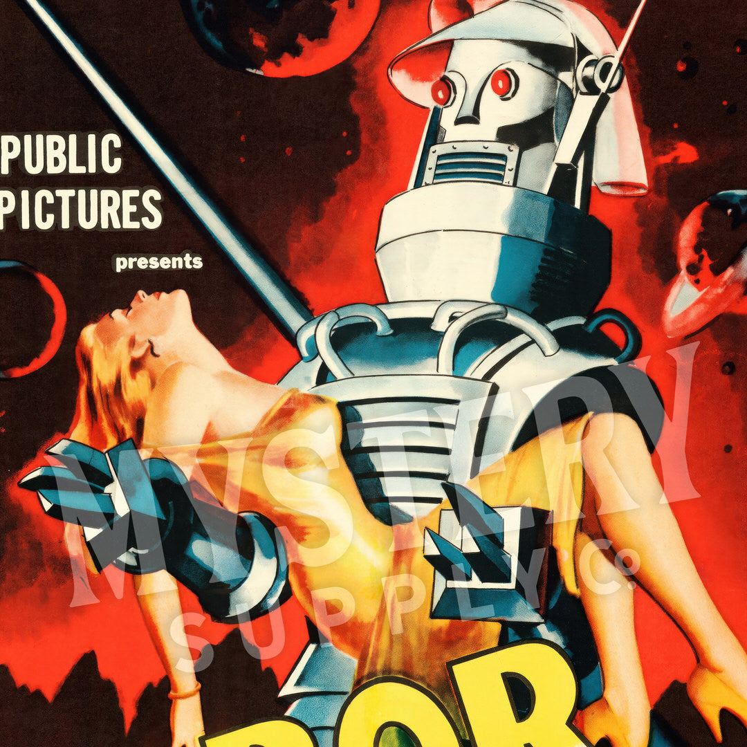 Tobor the Great 1954 Sci-Fi Movie Poster wall decor art print from Mystery Supply Co. @mysterysupplyco
