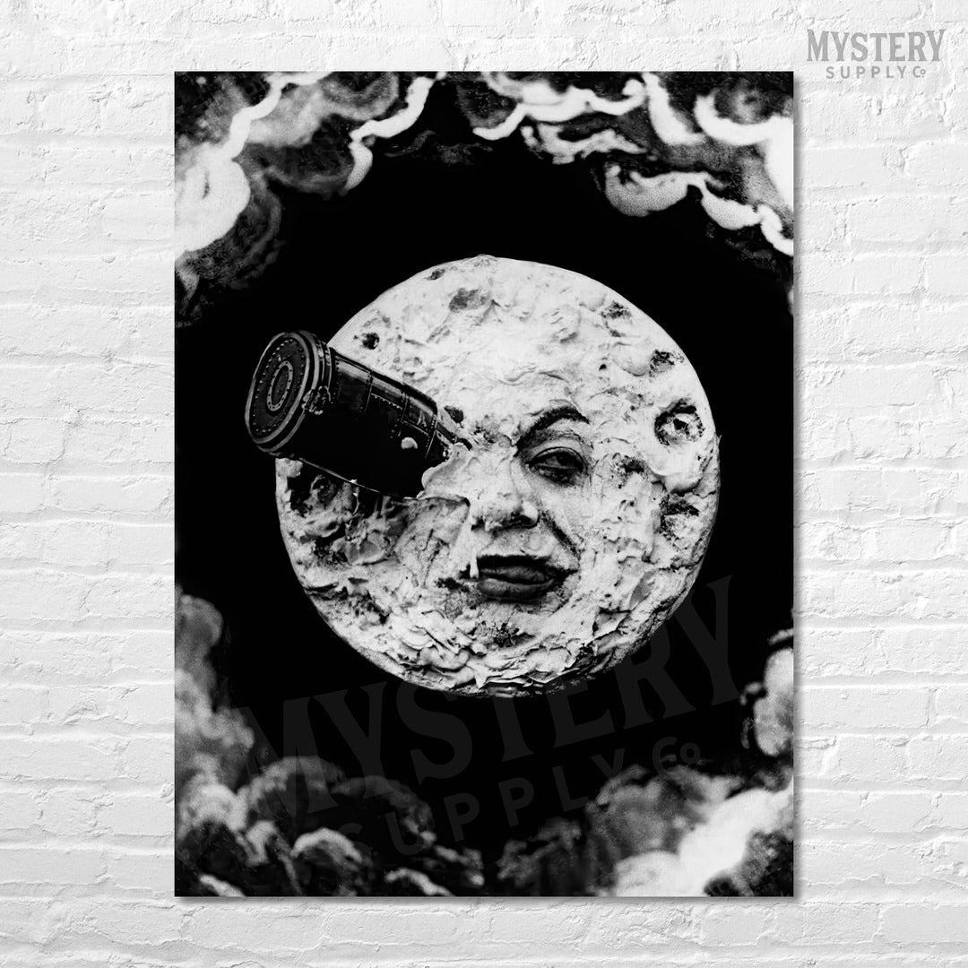 A Trip to the Moon 1902 Sci-Fi Movie Art Print wall decor art print from Mystery Supply Co. @mysterysupplyco