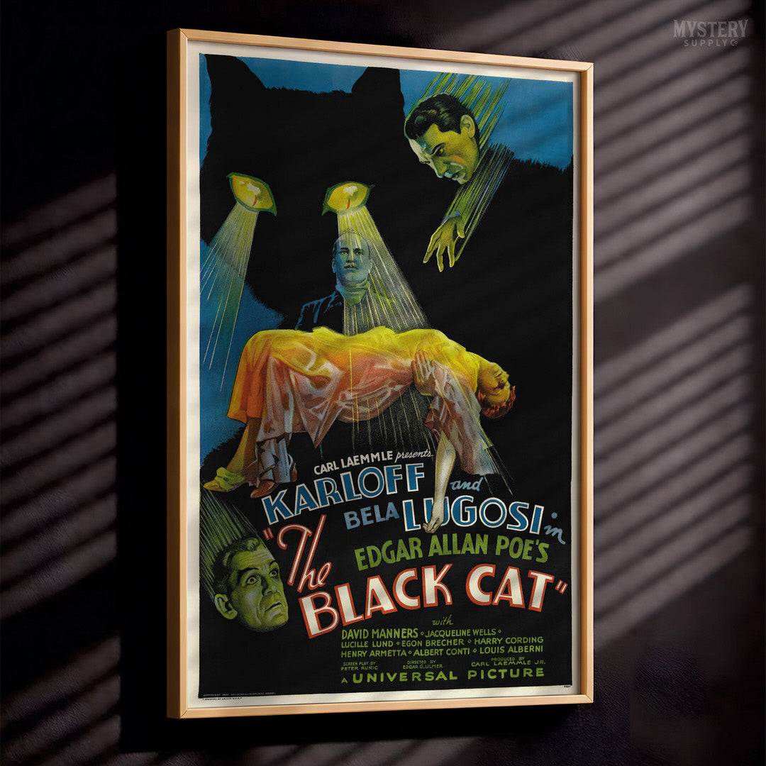 The Black Cat Movie Poster Horror Art Print 1934
