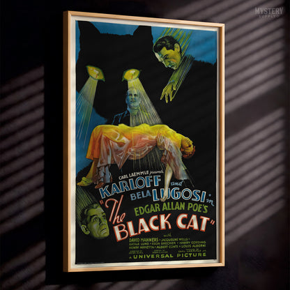The Black Cat Movie Poster Horror Art Print 1934