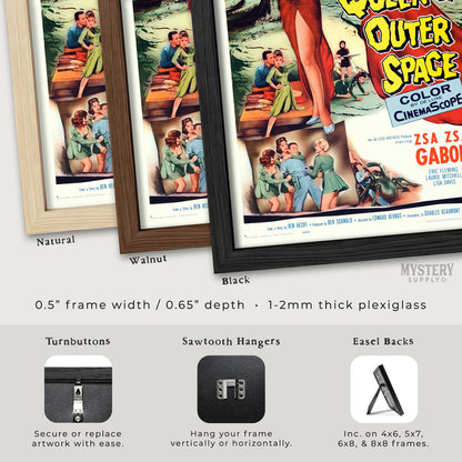 Queen of Outer Space Sci-Fi Movie Poster 1958 wall decor art print from Mystery Supply Co. @mysterysupplyco