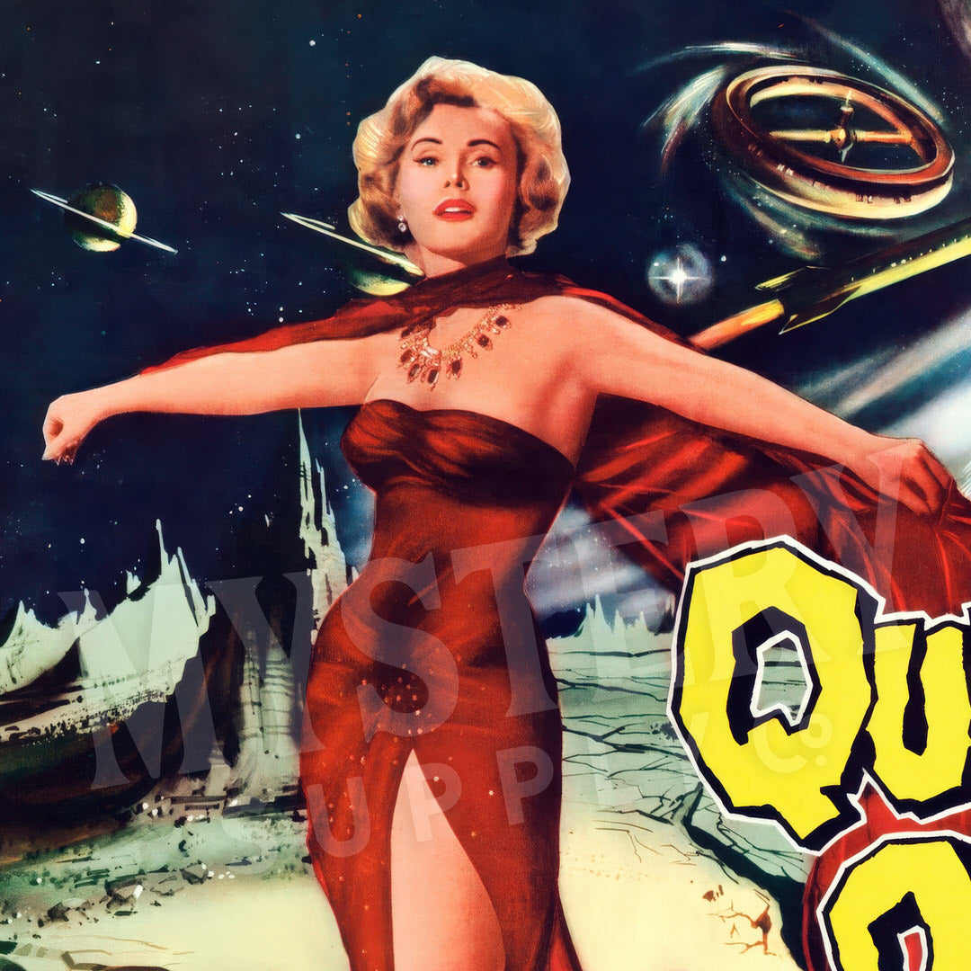 Queen of Outer Space Sci-Fi Movie Poster 1958 wall decor art print from Mystery Supply Co. @mysterysupplyco