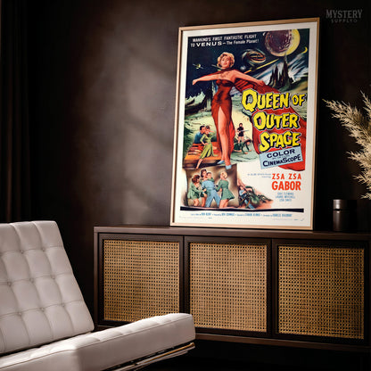 Queen of Outer Space Sci-Fi Movie Poster Art Print 1958