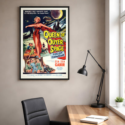 Queen of Outer Space Sci-Fi Movie Poster Art Print 1958