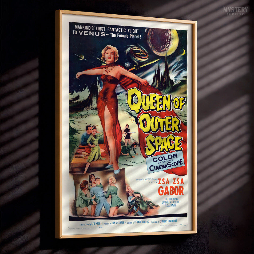 Queen of Outer Space Sci-Fi Movie Poster Art Print 1958