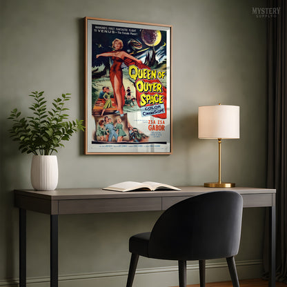 Queen of Outer Space Sci-Fi Movie Poster Art Print 1958