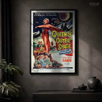 Queen of Outer Space Sci-Fi Movie Poster Art Print 1958