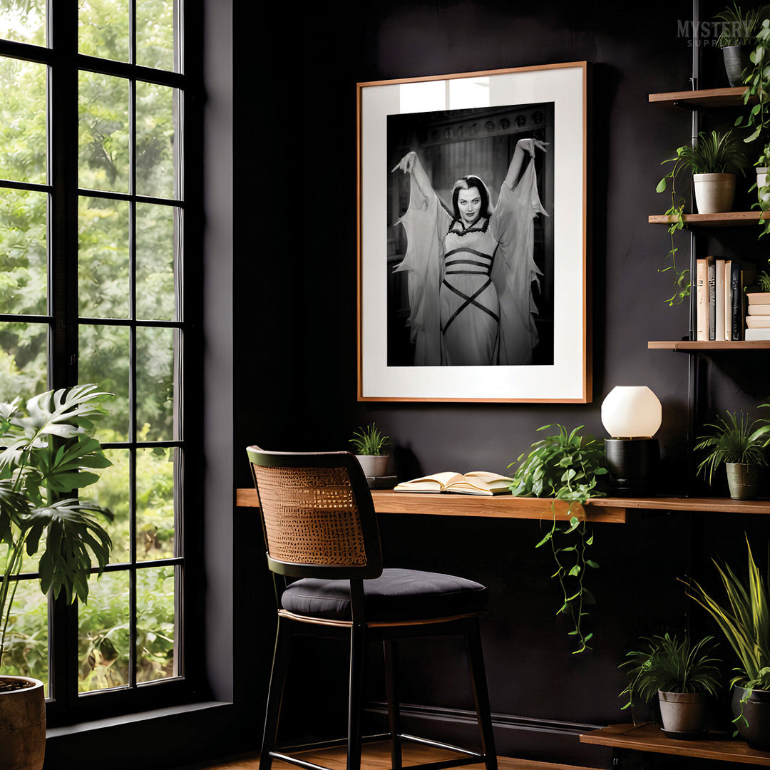 Lily Munster 1960s Vintage Bat Dress Photo Print