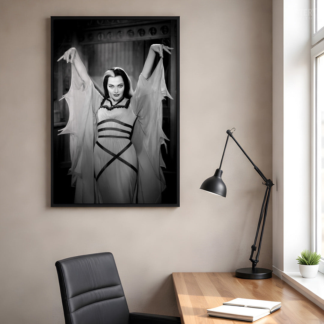 Lily Munster 1960s Vintage Bat Dress Photo Print