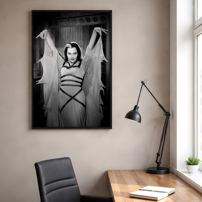 Lily Munster 1960s Vintage Bat Dress Photo Print