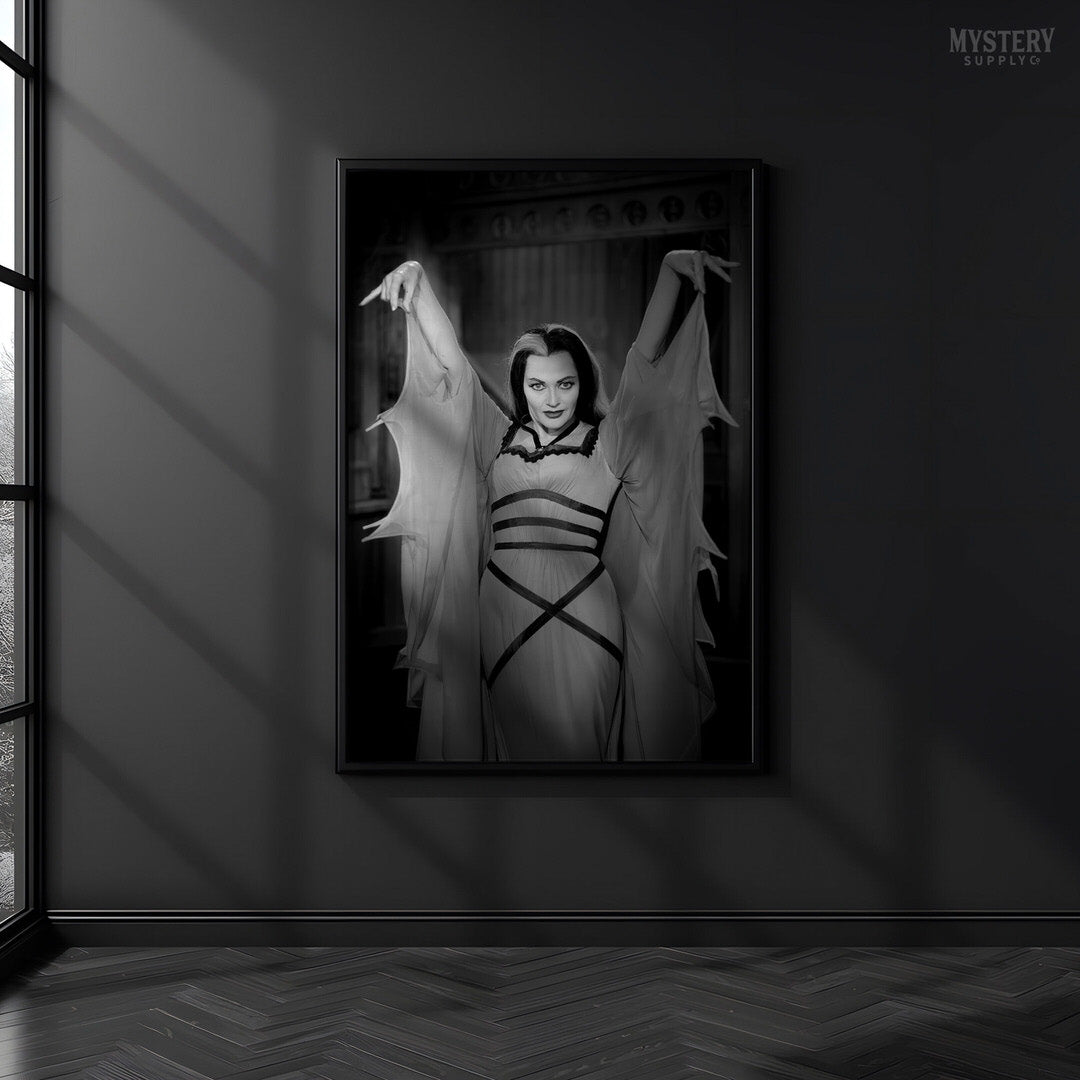 Lily Munster 1960s Vintage Bat Dress Photo Print