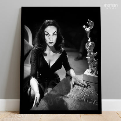 Vampira Coffin Photo Poster