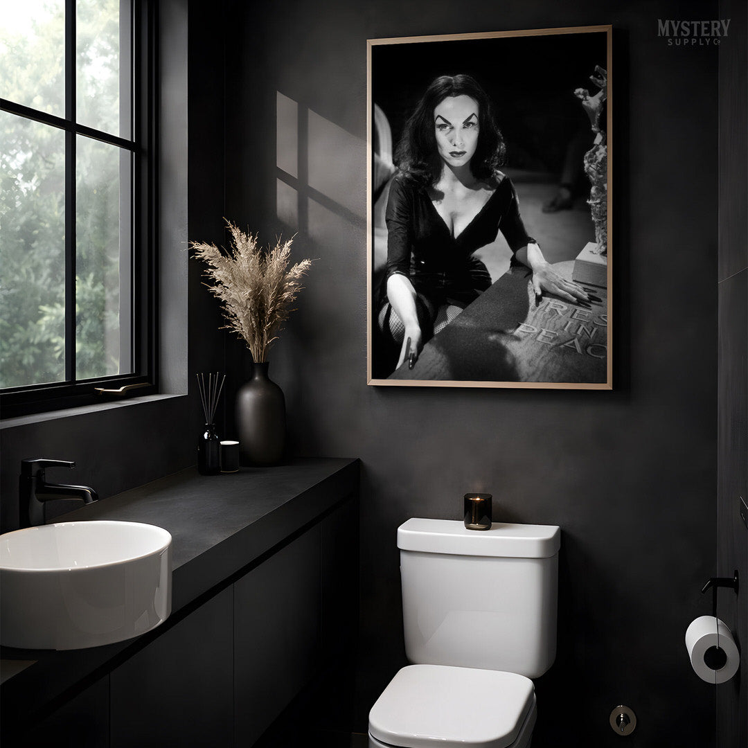 Vampira Coffin Photo Poster