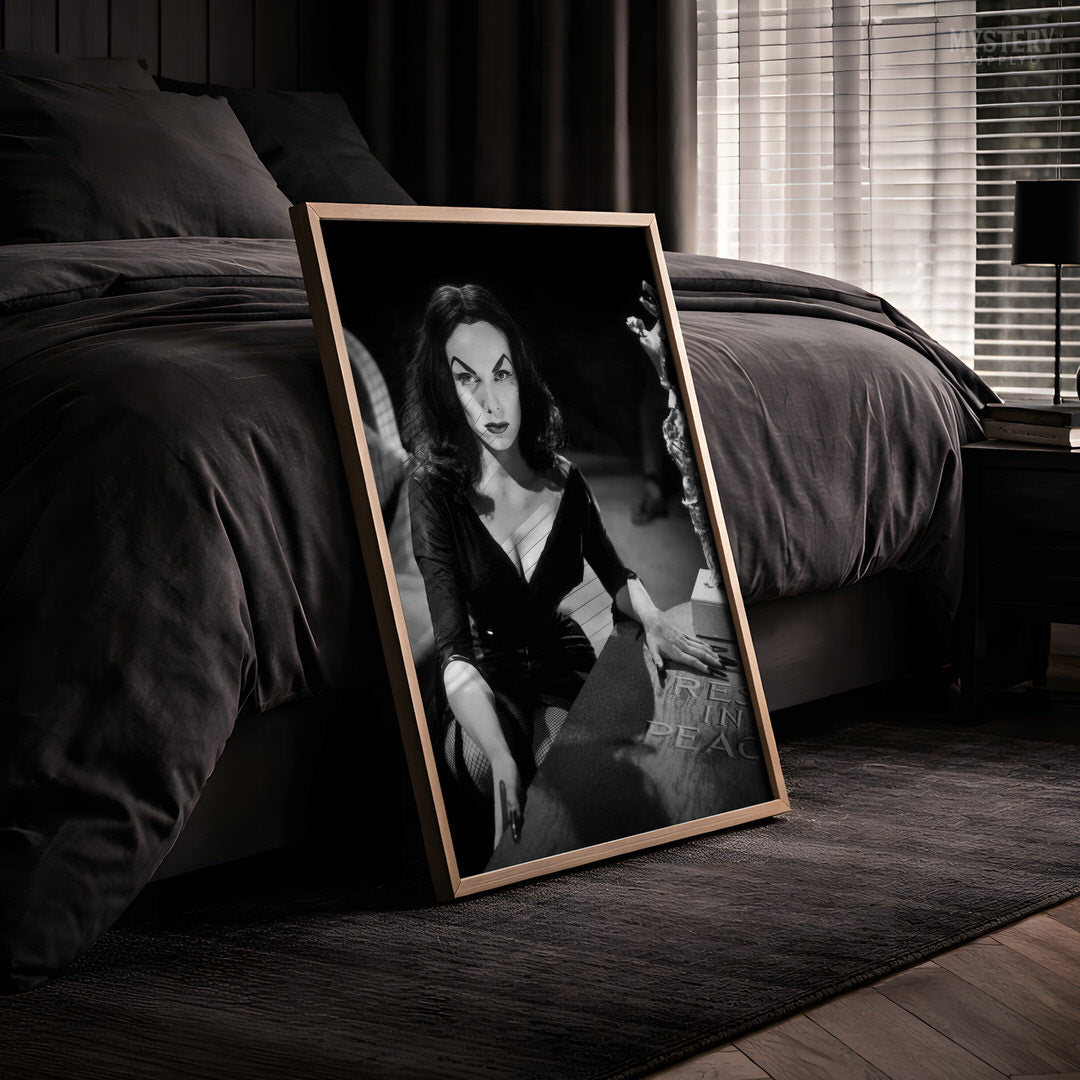 Vampira Coffin Photo Poster