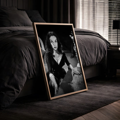 Vampira Coffin Photo Poster