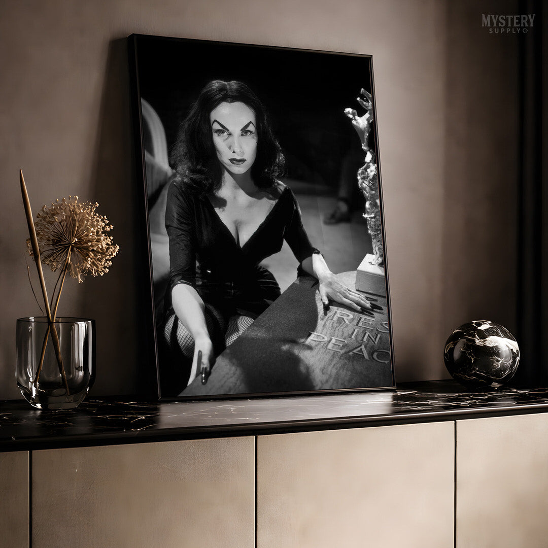 Vampira Coffin Photo Poster