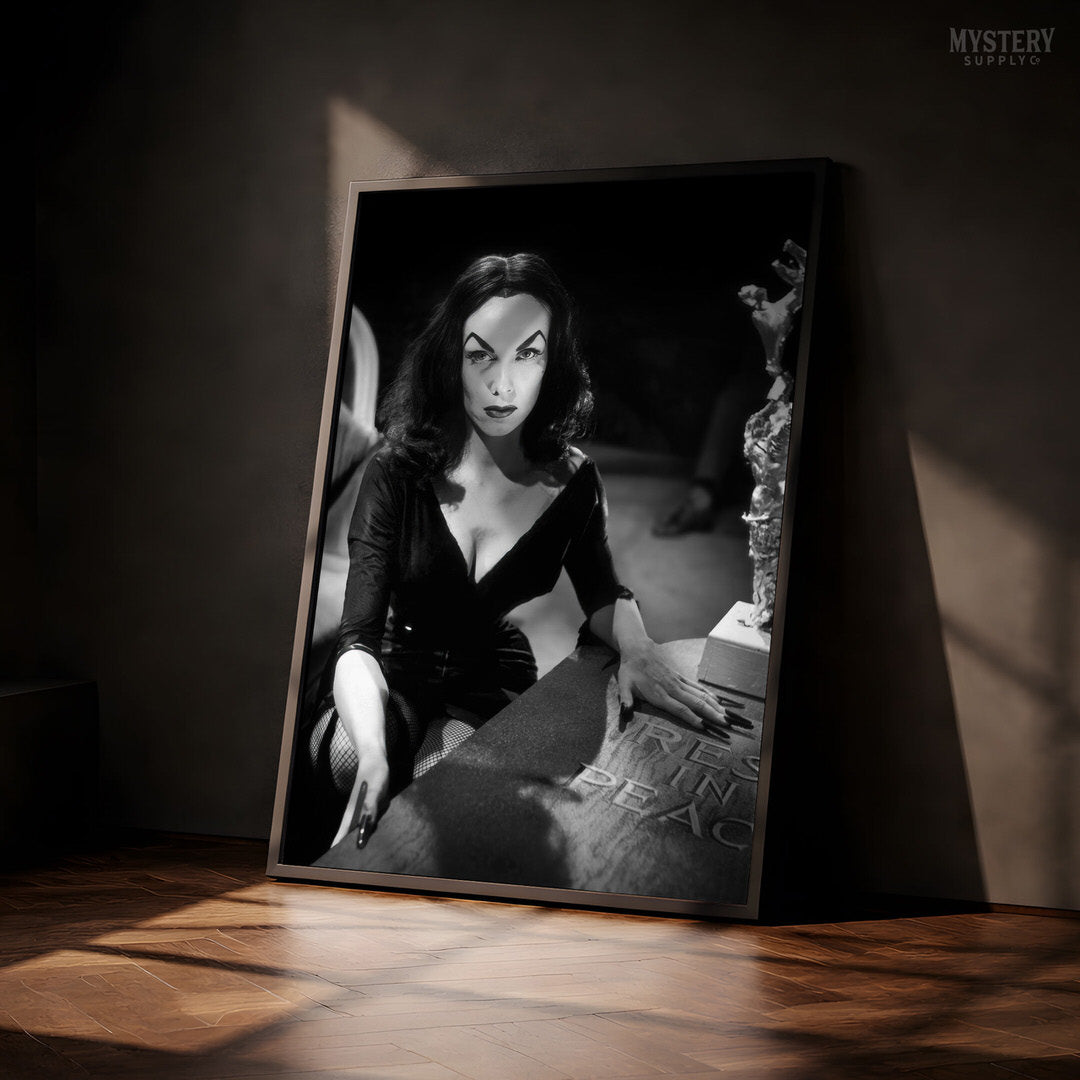 Vampira Coffin Photo Poster