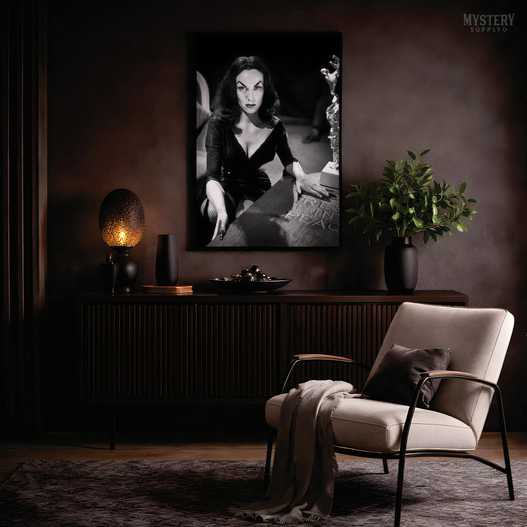 Vampira Coffin Photo Poster