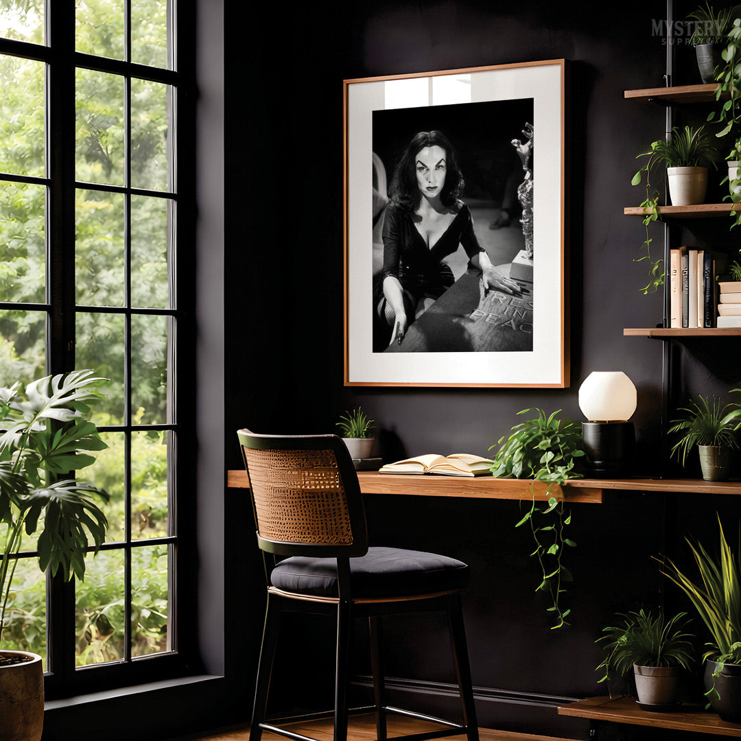 Vampira Coffin Photo Poster