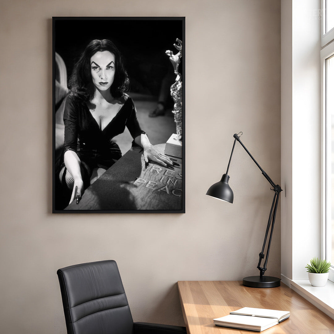 Vampira Coffin Photo Poster