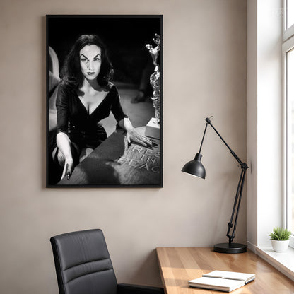 Vampira Coffin Photo Poster