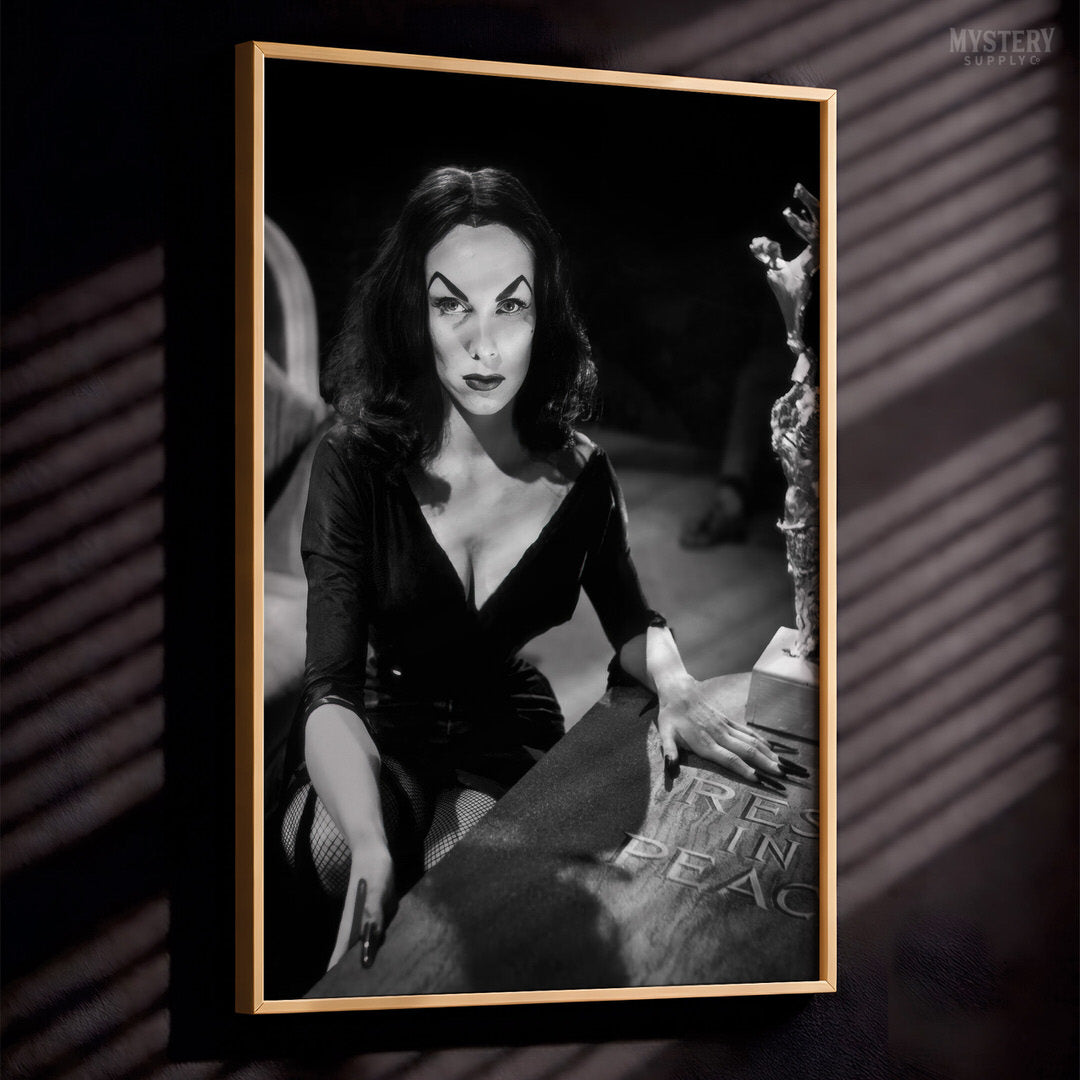 Vampira Coffin Photo Poster