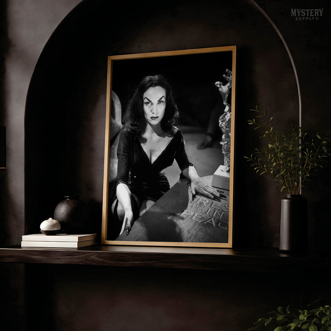 Vampira Coffin Photo Poster