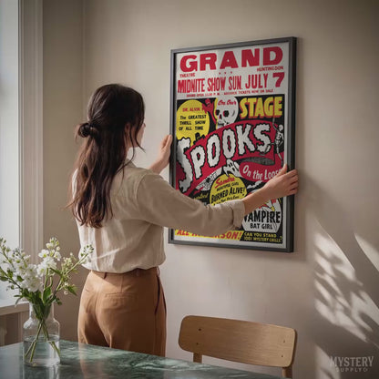 Spooks on the Loose 1950s Ghost Show Poster