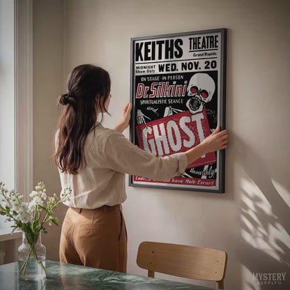 Dr. Silkini 1940s Ghost Show Horror Poster