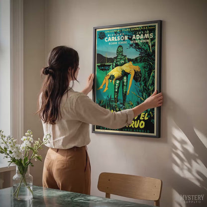 Creature from the Black Lagoon 1954 Vintage Horror Monster Movie Poster (Spanish)